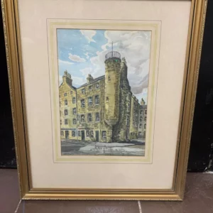 Framed Art Old Dundee Watercolor