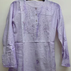 Classic Lilac Embroidered Top M