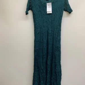 Teal Crinkled Maxi Dress