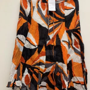 Orange Patterned Skirt