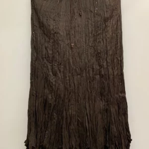 Classic Brown Crinkled Skirt
