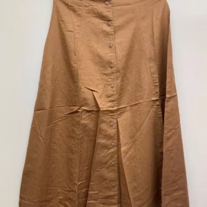 Viscose Midi Skirt Brown