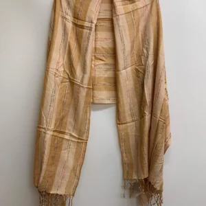 Pashmina Scarf Camel Stripes 28x80