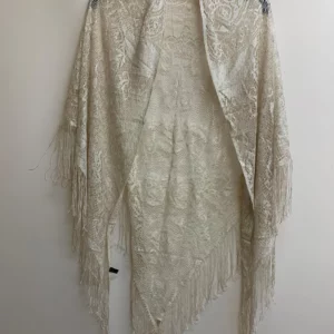 FROG Cream Fringed Shawl