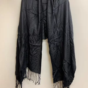 Pashmina Solid Black Scarf 28x80