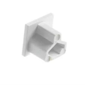 White 16mm x 16mm Trunking end cap