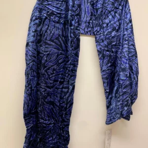 Navy Blue Printed Scarf