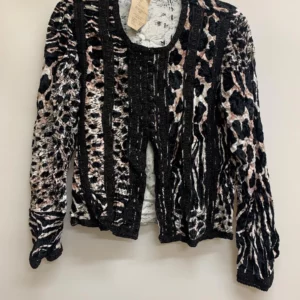 Black Leopard Print Cardigan
