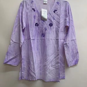 Classic Lilac Embroidered Top XL