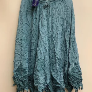 Vintage Free Size Blue Crinkled Skirt