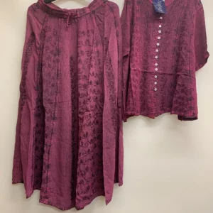 Vintage Dusty Pink Top and Skirt