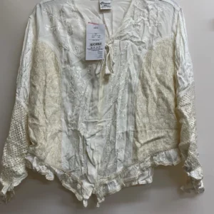 Classic Ecru Embroidered Top M/L
