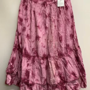 Pink Layered Maxi Skirt