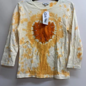 Classic Orange Heart Long Sleeve Shirt
