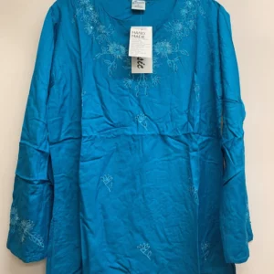 Teal Hand Embroidered Top
