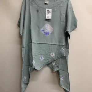 Plus Seagreen Tunic Blouse Classic
