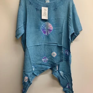 Classic Plus Size Sky Blue Top