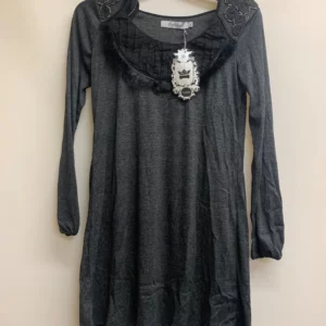 Grey Dress with Beaded Detail