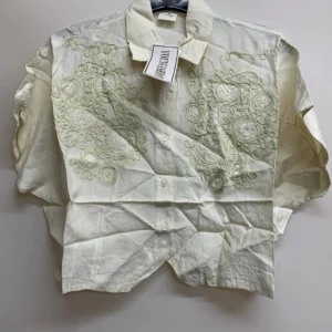 Viscose Embroidered Button-Up Shirt XL