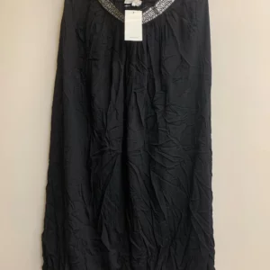 Black Maxi Dress with Embroidery
