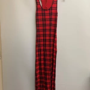 Influence Red Plaid Maxi Dress