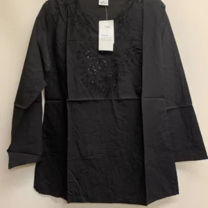Black Embroidered Top