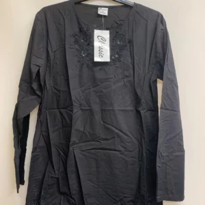 Classic Black Embroidered Tunic