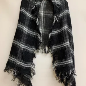Black and White Plaid Scarf
