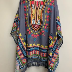 Colorful Poncho Style Cover-Up