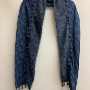 Floral Charm Scarf with Tassels