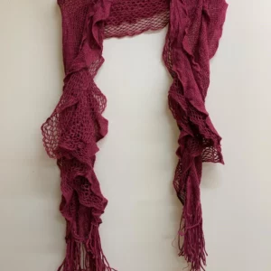 Fringe Lace Knitted Scarf