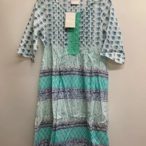 Shilpayan Decor Aqua Printed Tunic Dress