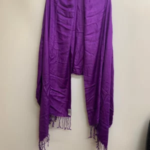 Vintage Purple Fringed Shawl