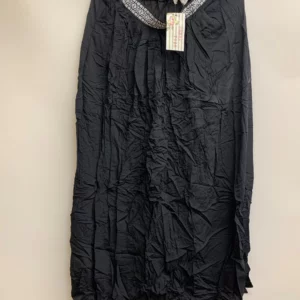 Black Skirt with Embellished Waist