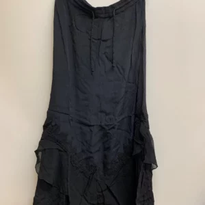 Black Layered Top and Skirt Set