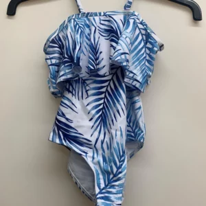 Blue Ruffled One-Piece Swimsuit