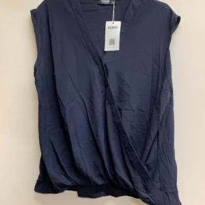 Yoins Navy Blue Blouse Top