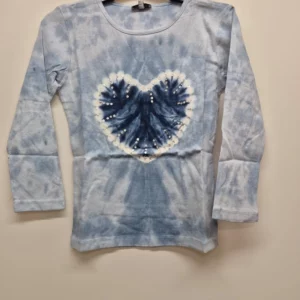 Classic Heart Pattern Tie-Dye Shirt