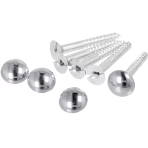 MIRROR SCREWS 38mm|1 1/2" Polished Chrome Dome Cap Heavy Duty Short-Long Fixing