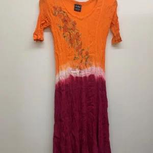 HerStyle Orange and Fuchsia Dress