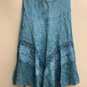 Sky Blue Bohemian Maxi Skirt