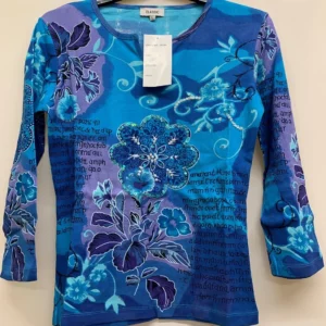 Classic L Blue Floral Top