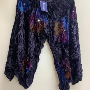 Vintage Black Colorful Velvet Top