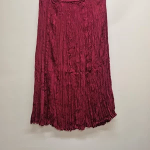 Pleated Burgundy Skirt