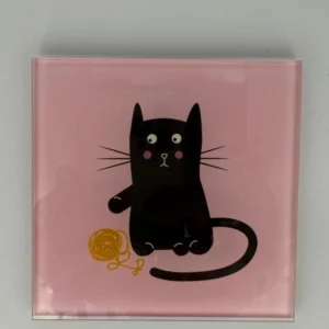Cat Coaster Glass – Heat Resistant & Decorative
